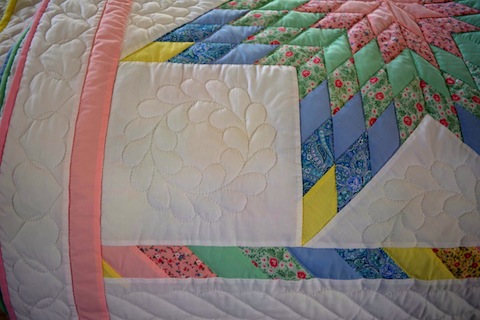 Lone Star Amish Infant Quilt detail