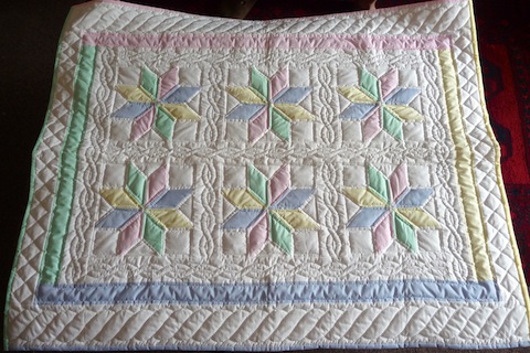Amish Baby Quilt Starflower Pattern Full View