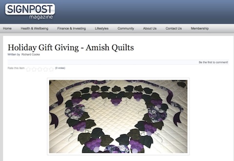 Amish Quilts Blog Signpost Article