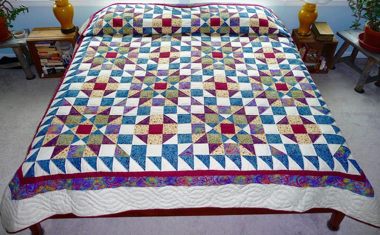 Winters Night Amish Quilt for sale