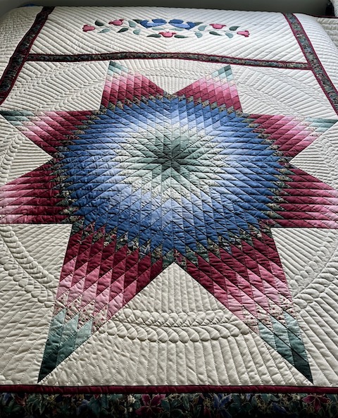 Radiant Star Amish Quilt for sale