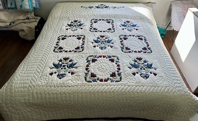 Handmade Amish Quilt for Sale Love Doves