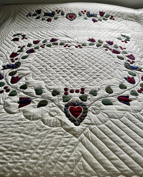 Amish Quilt for sale Heart of Roses