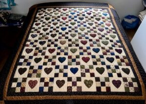 handmade Amish quilt 9 patch