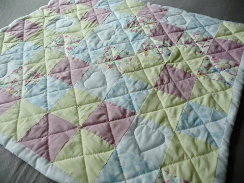 Hand quilted Patchwork Baby Quilt