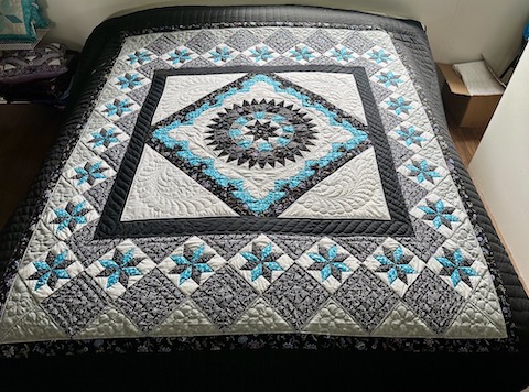New Amish queen quilt Stars Over the Georgetown Path