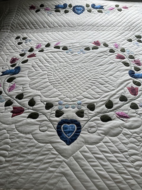 Heart of Roses Amish Applique Quilt
