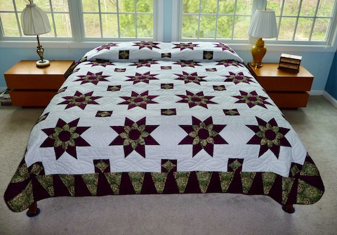 Handmade Amish Quilts for Sale Star Dahlia