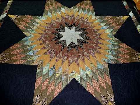 Handmade Lone Star Amish Quilts