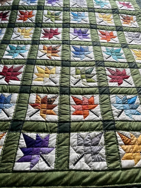 Handmade Amish Maple Leaf Quilt