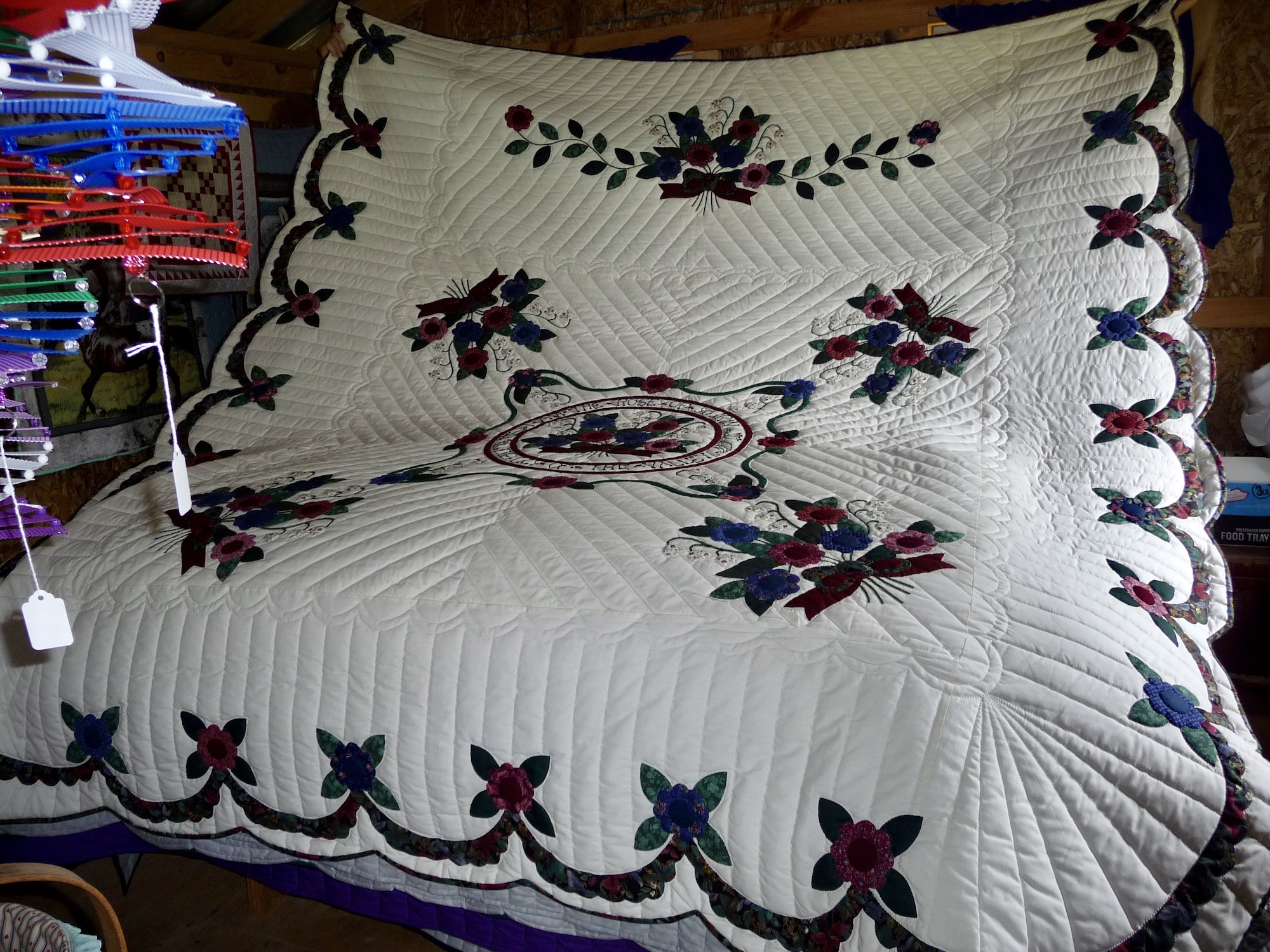 Rose of Sharon Lily of the Valley Amish Quilt