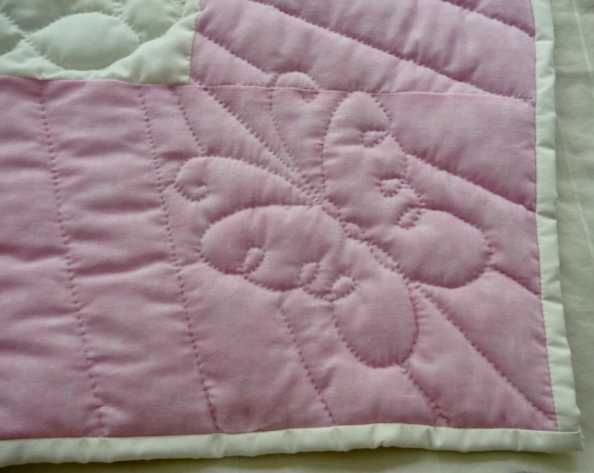 Embroidered Baby Quilt for sale