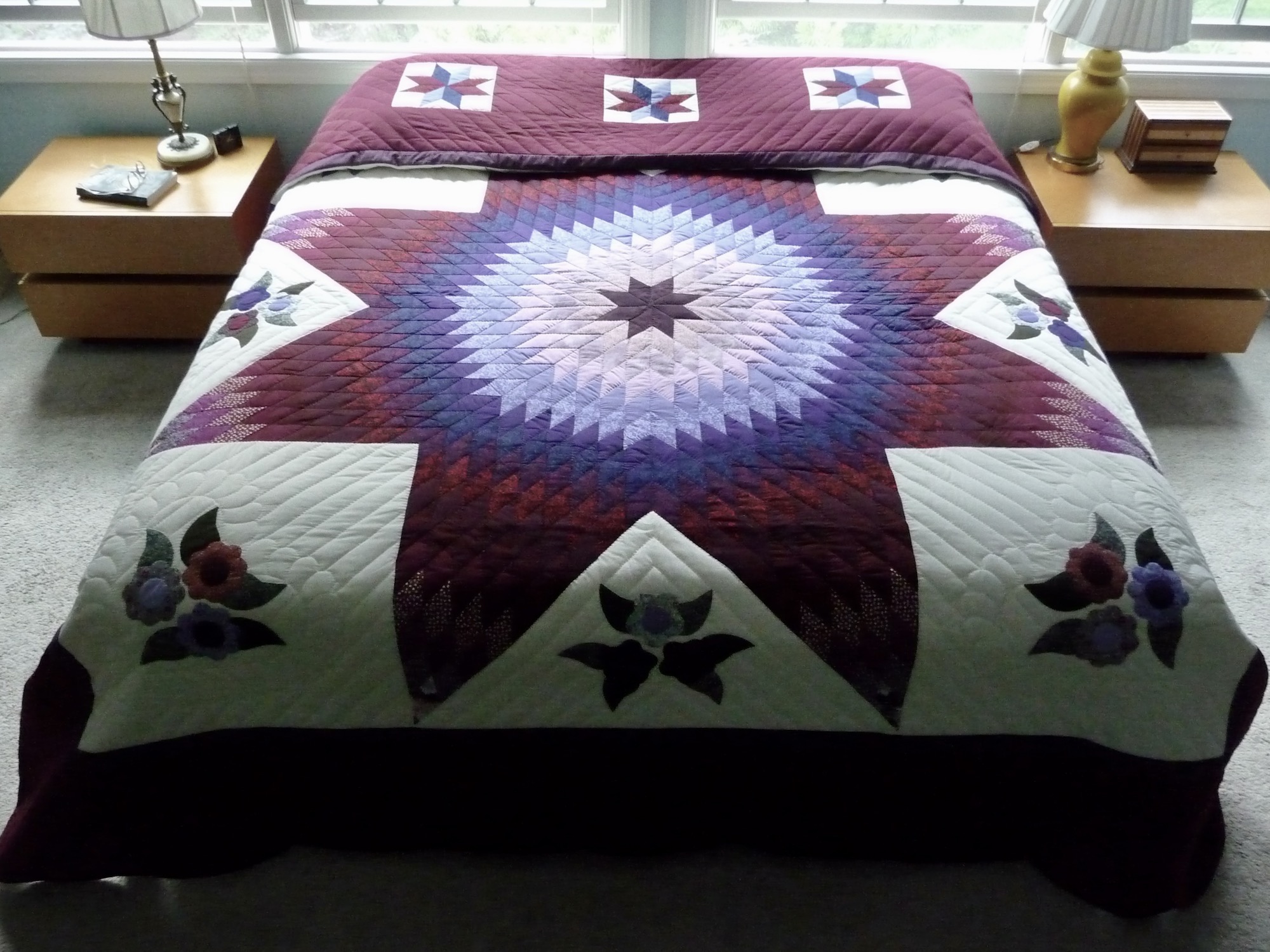 Improved Lone Star Amish king quilt