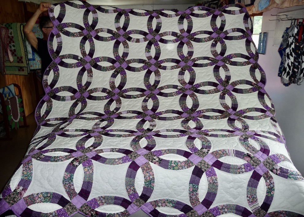 Amish quilt for sale Double Wedding Ring