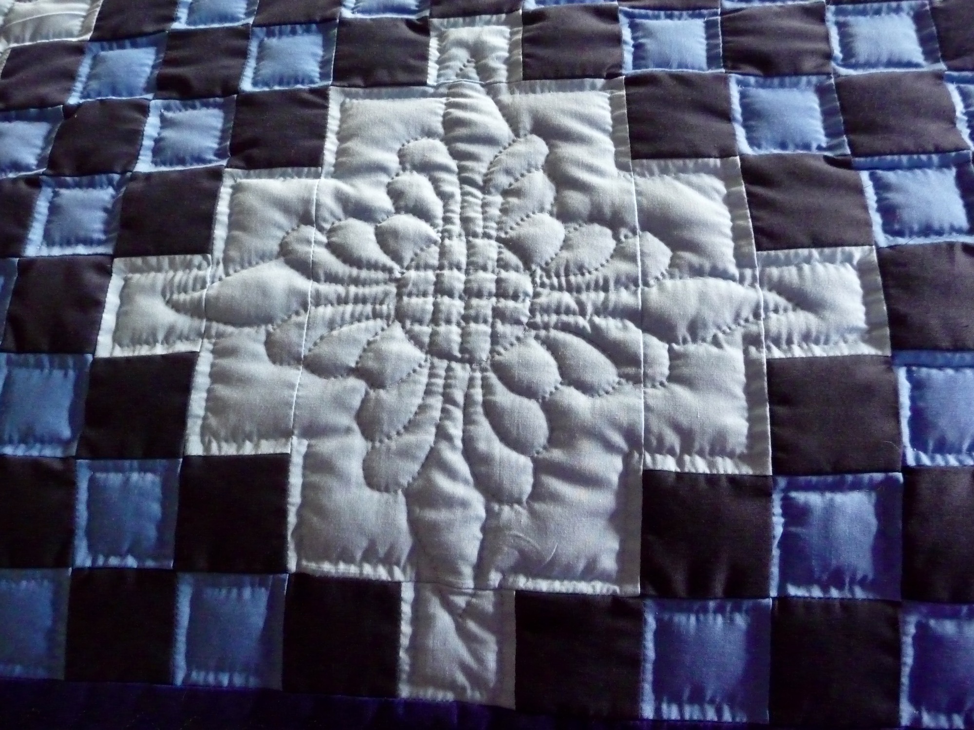 Triple Irish Chain Amish Quilt for sale