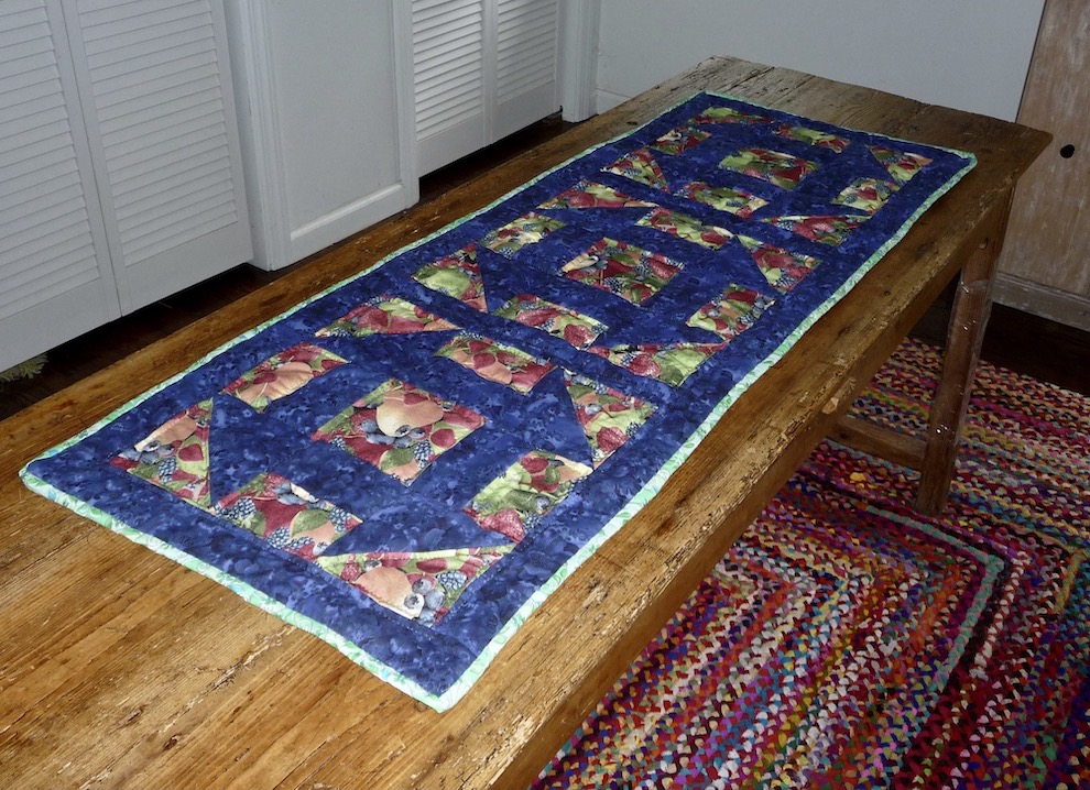Hand quilted Amish Table Runner