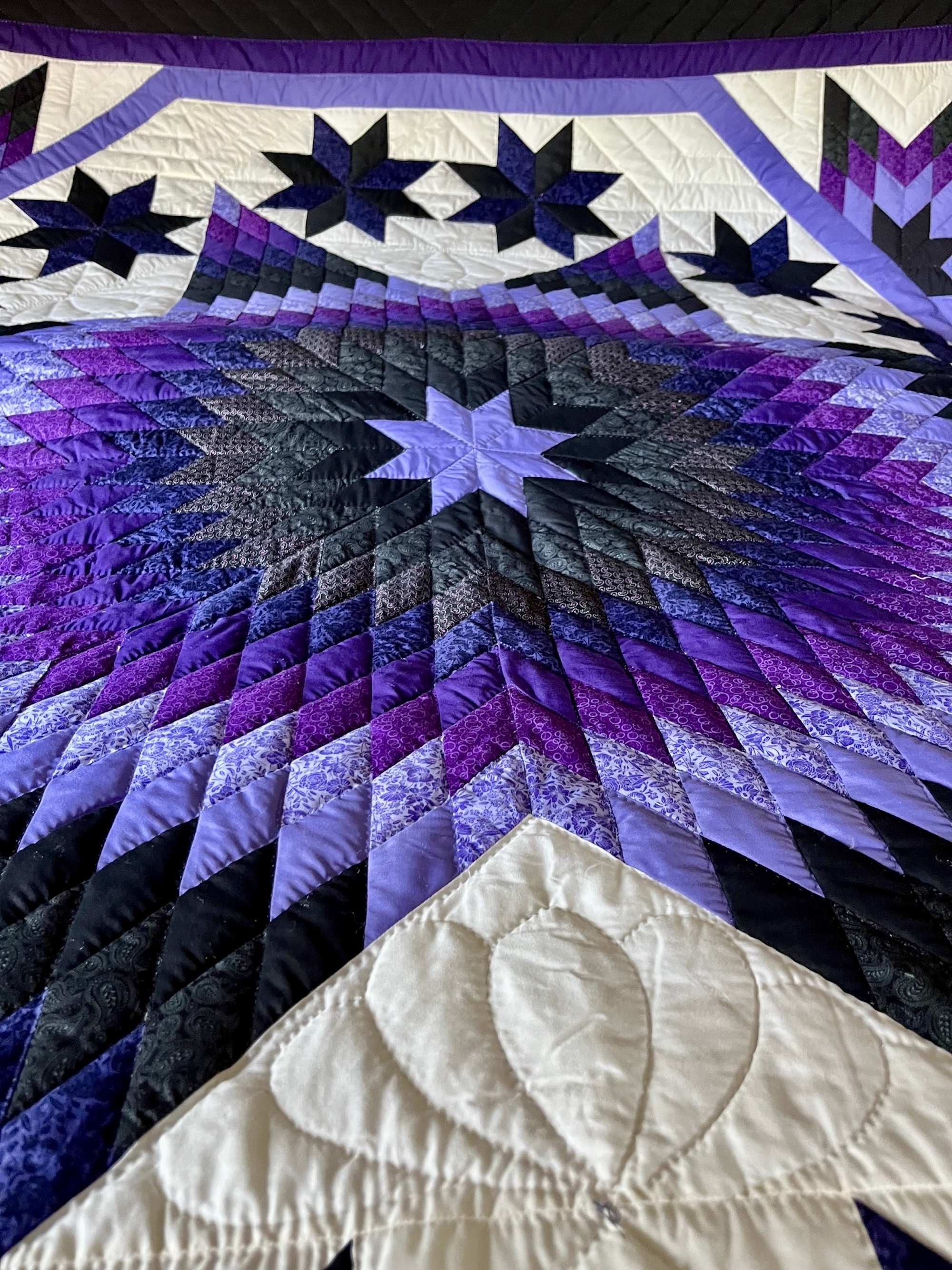 Amish Quilt for sale Lone Star quilt variation