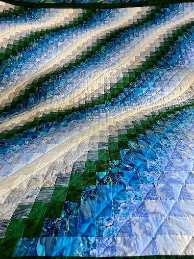 New Amish King Quilt Bargello Wave