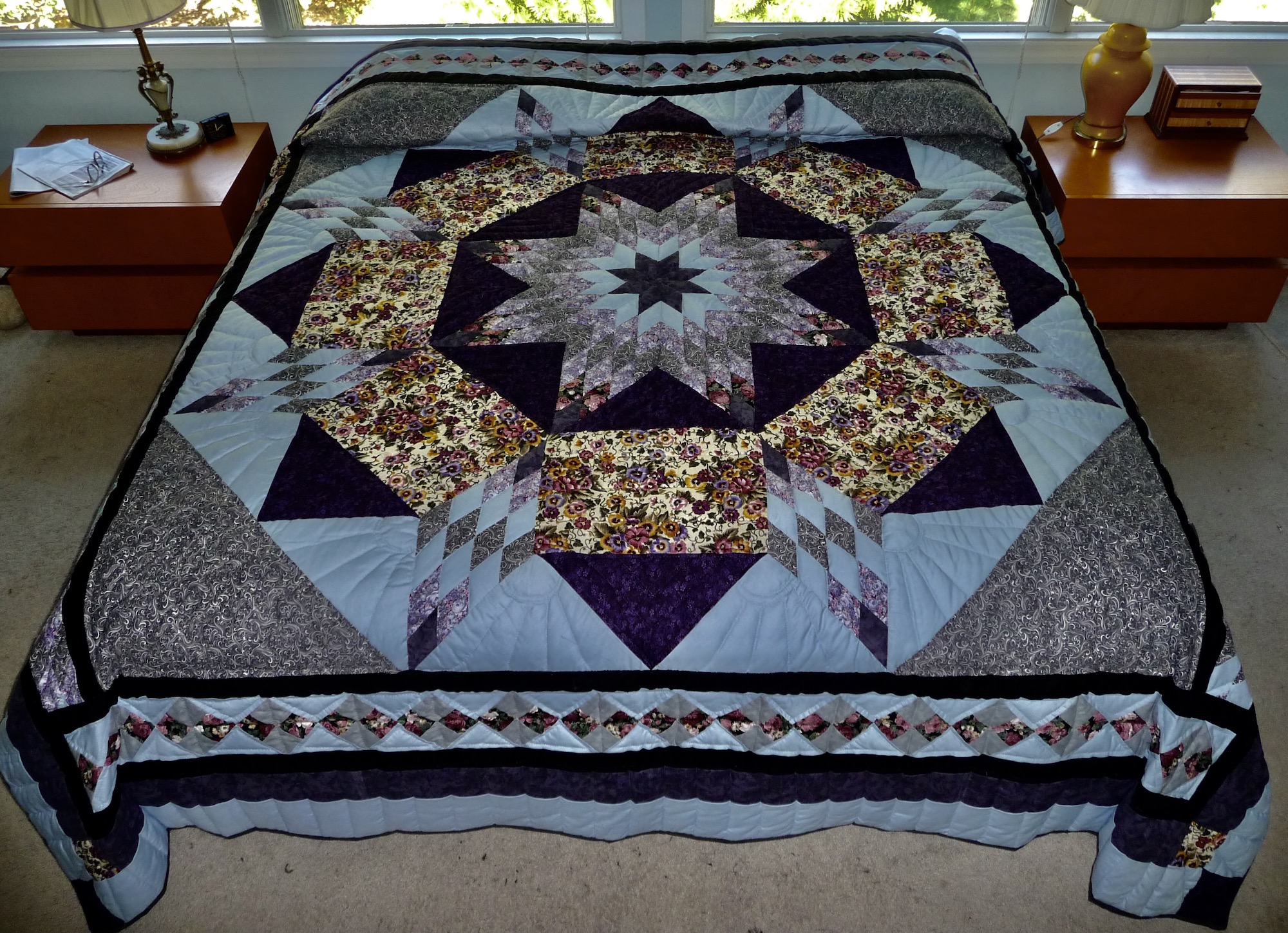 Amish quilts for sale Mardi Gras Star