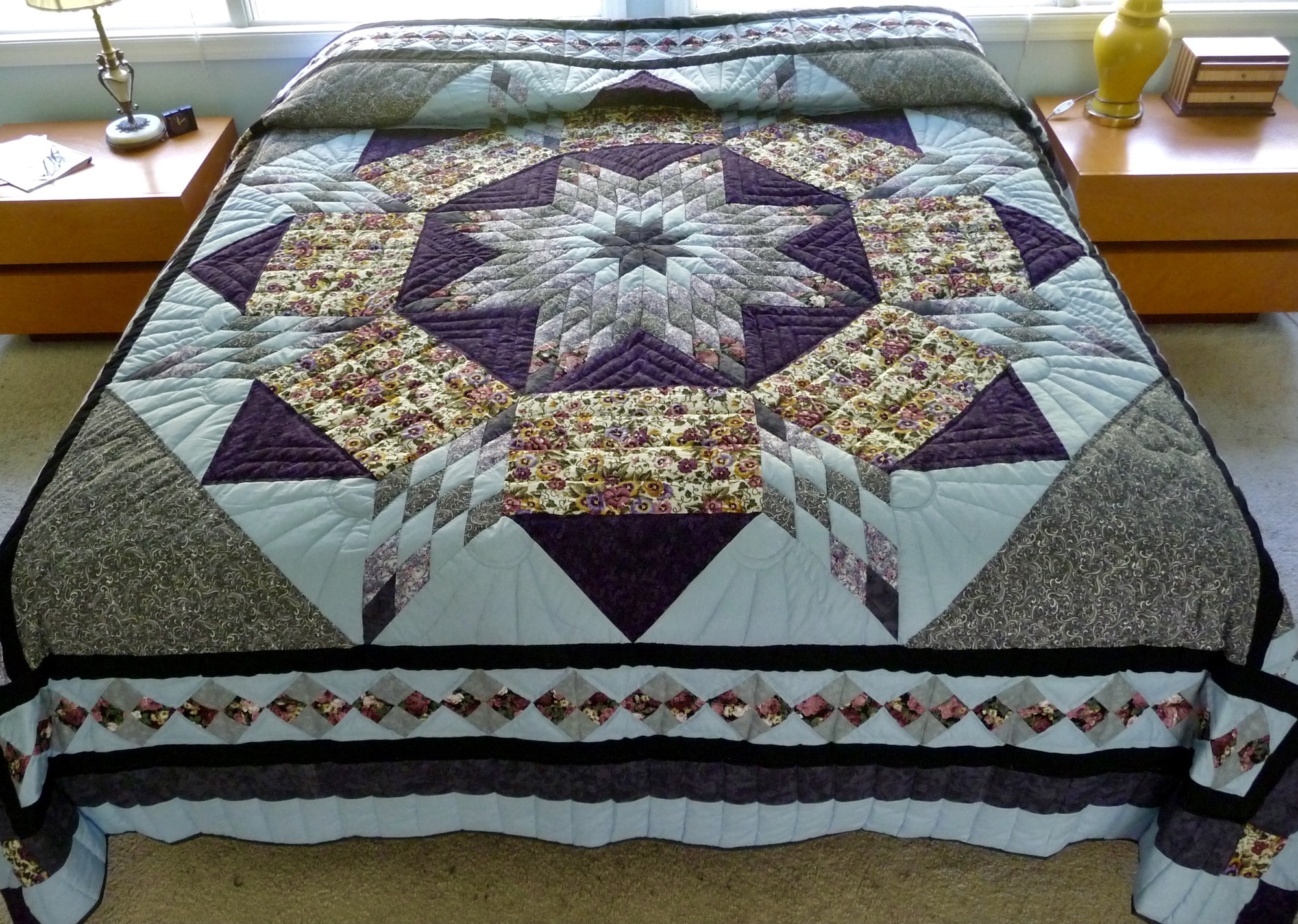 Amish Quilt for Sale Mardi Gras Star