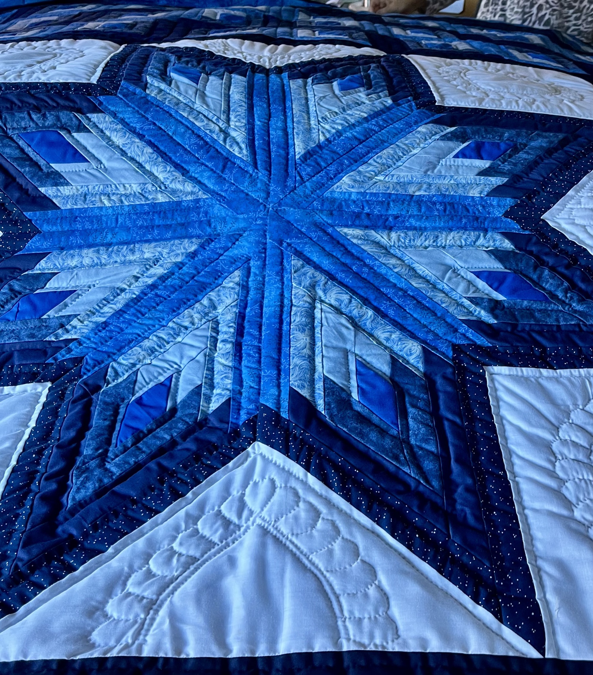 Star Log Cabin Quilt