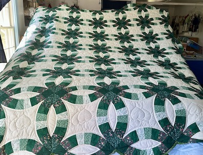 Double Wedding Ring Amish Quilt for Sale
