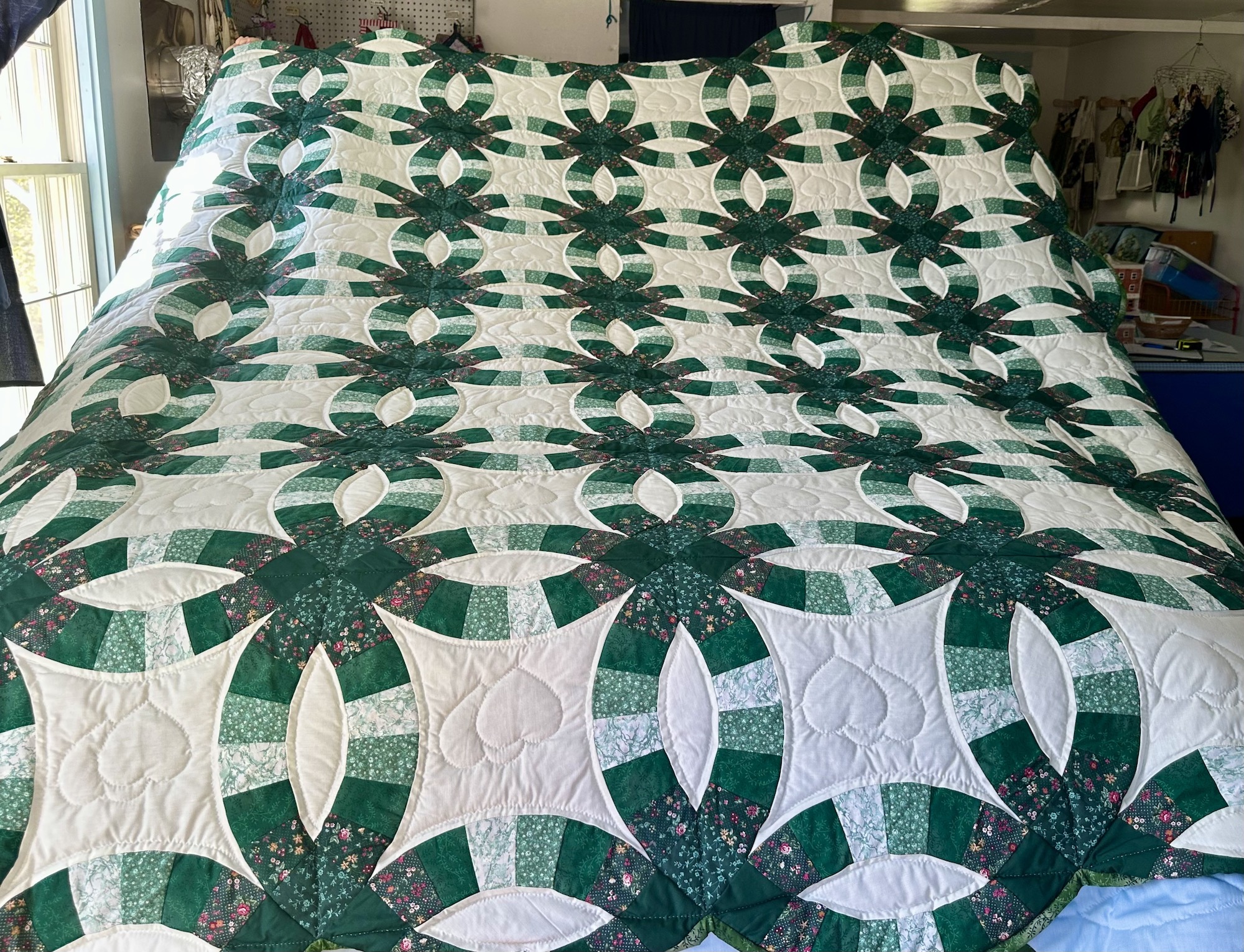 Double Wedding Ring Amish Quilt