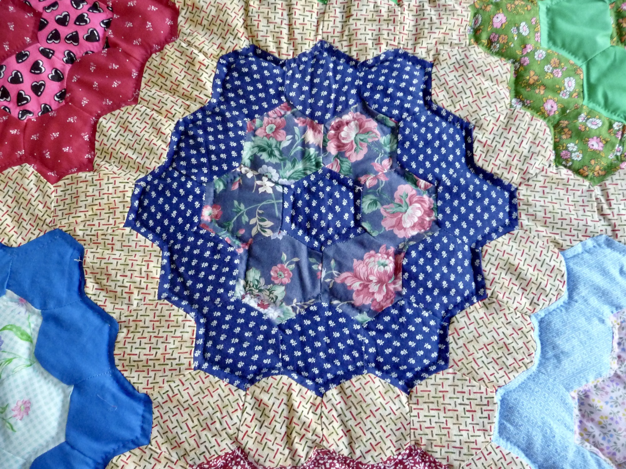 Amish Flower Garden Quilt for sale