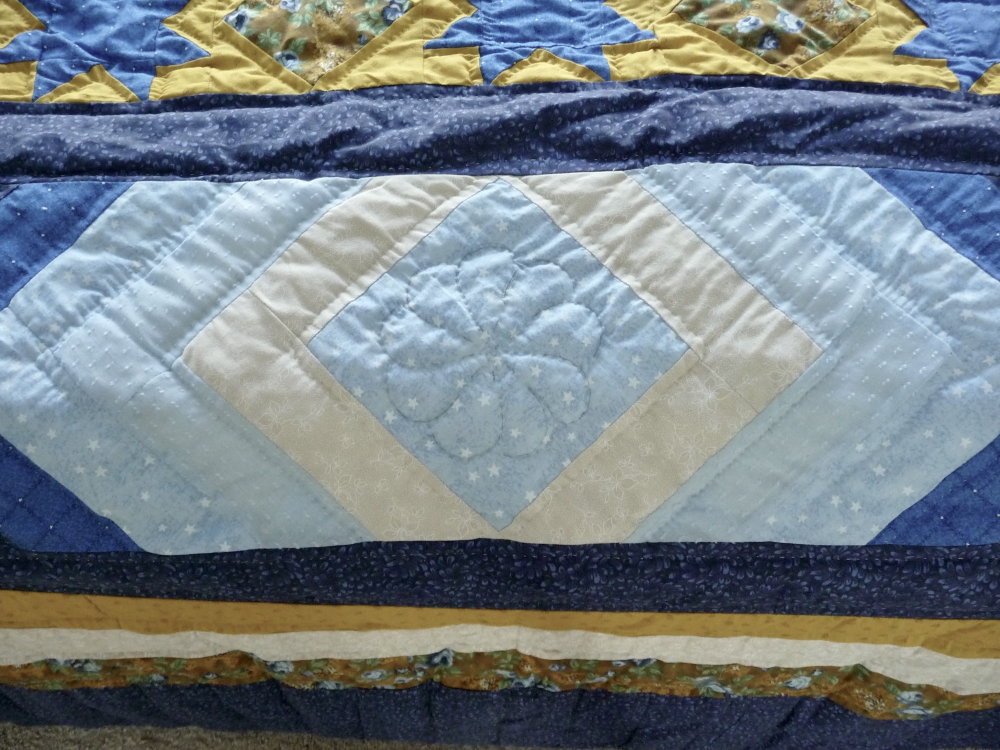 Hand quilted Amish Sampler Quilt