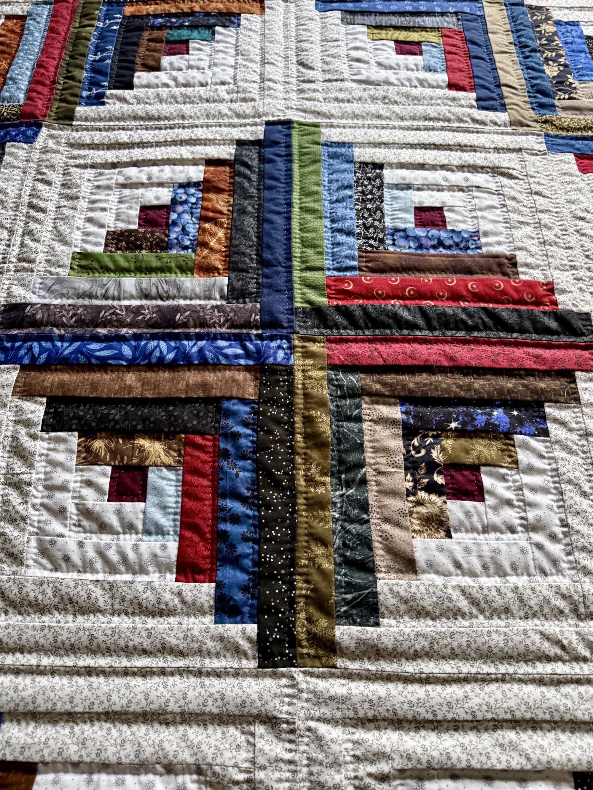Log Cabin Amish Quilt for Sale