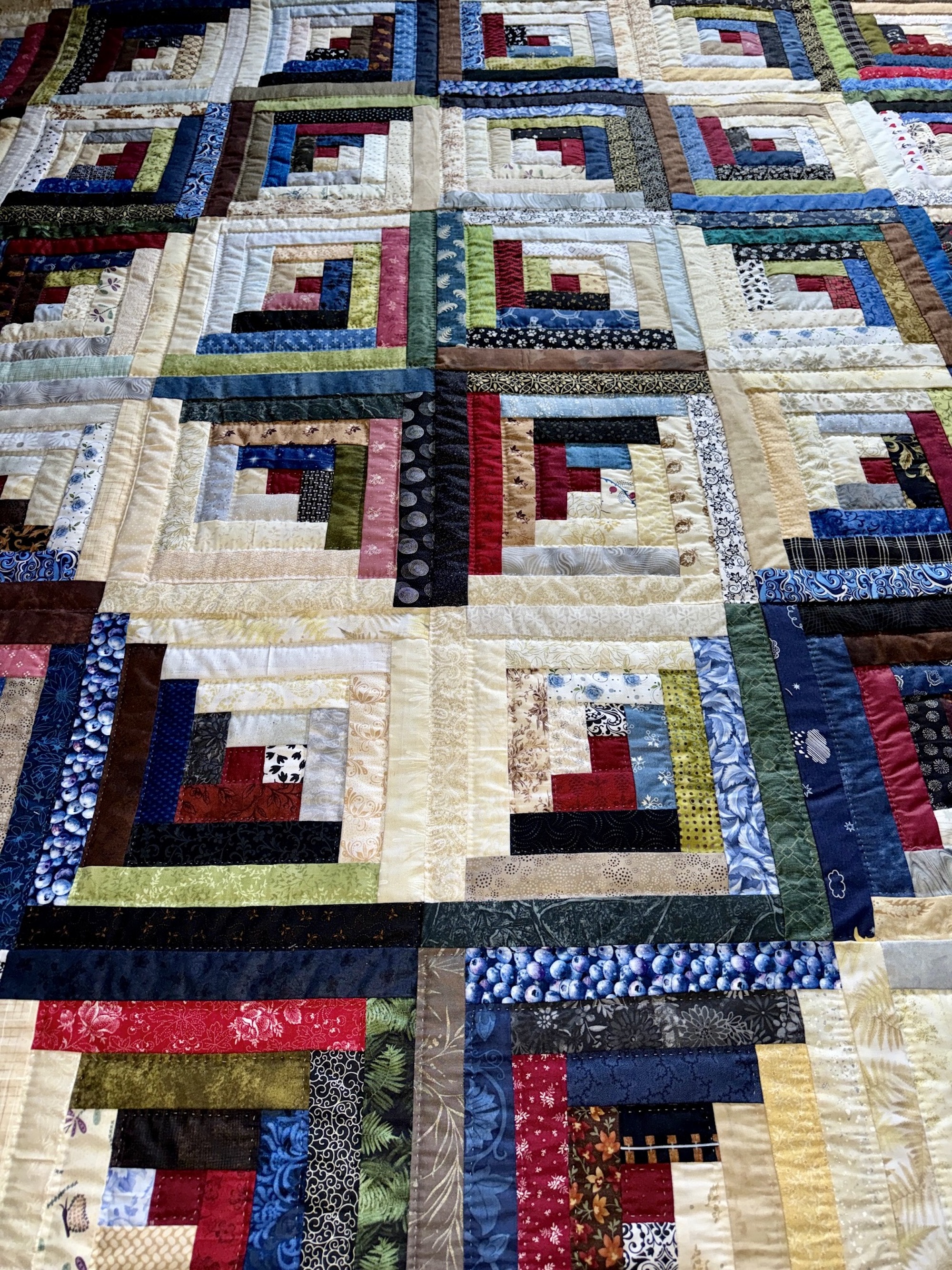 Log Cabin Amish quilt pattern