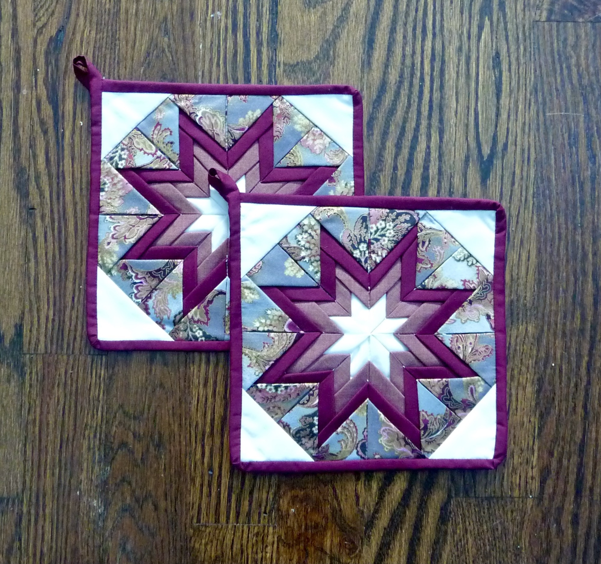 Amish Folded Star Pot Holders For Sale