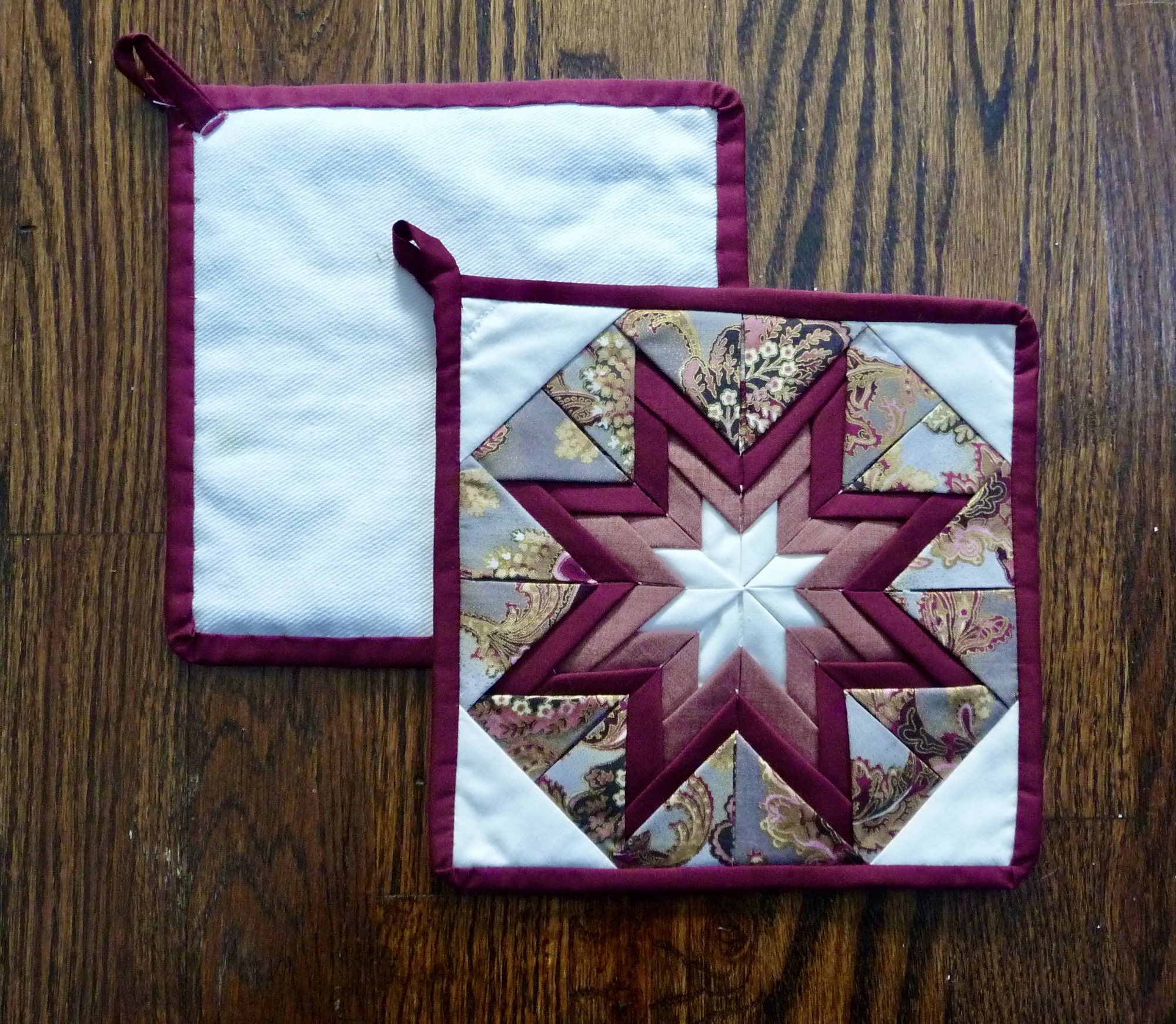 Amish Folded Star Pot Holders For Sale