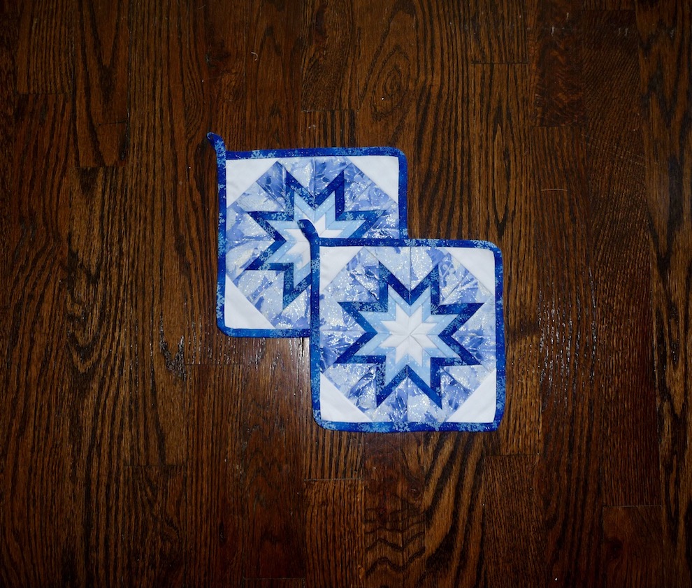 Folded Star Pot Holders