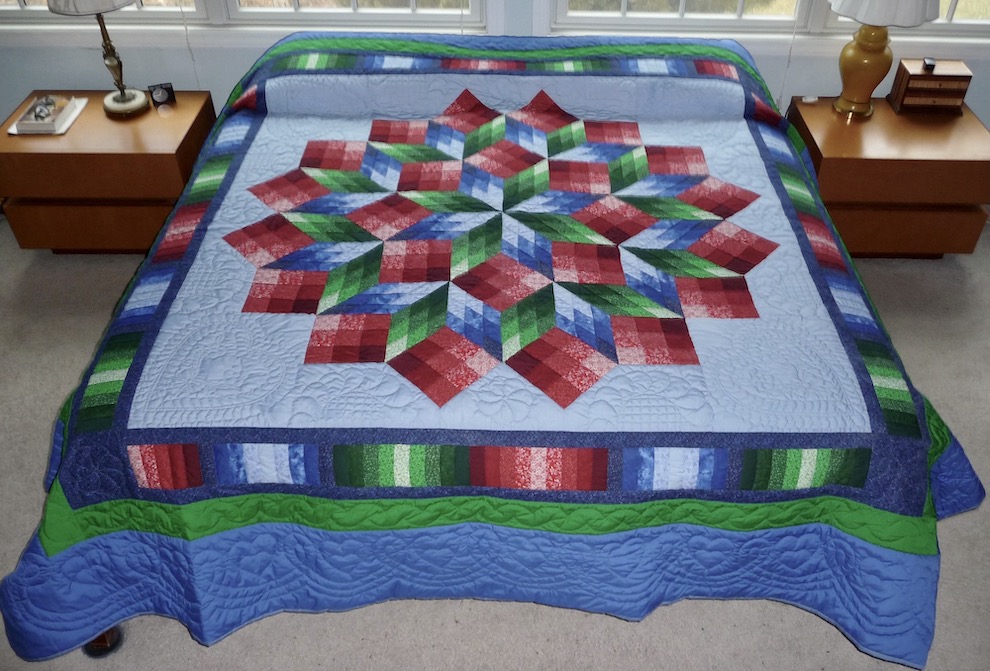 Handmade Rubik's Cube Amish Quilt