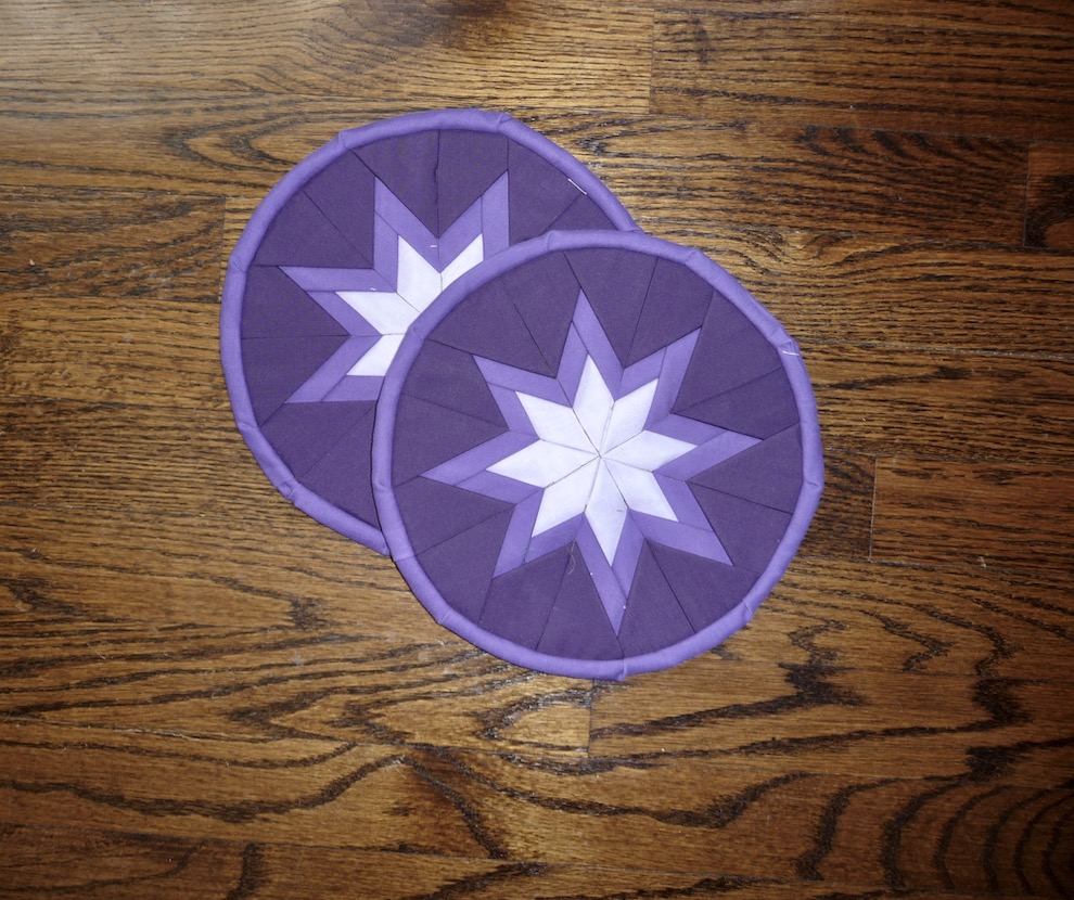 Amish Folded Star Pot Holders