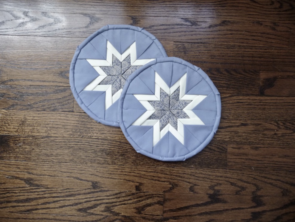 Amish Folded Star Pot Holders