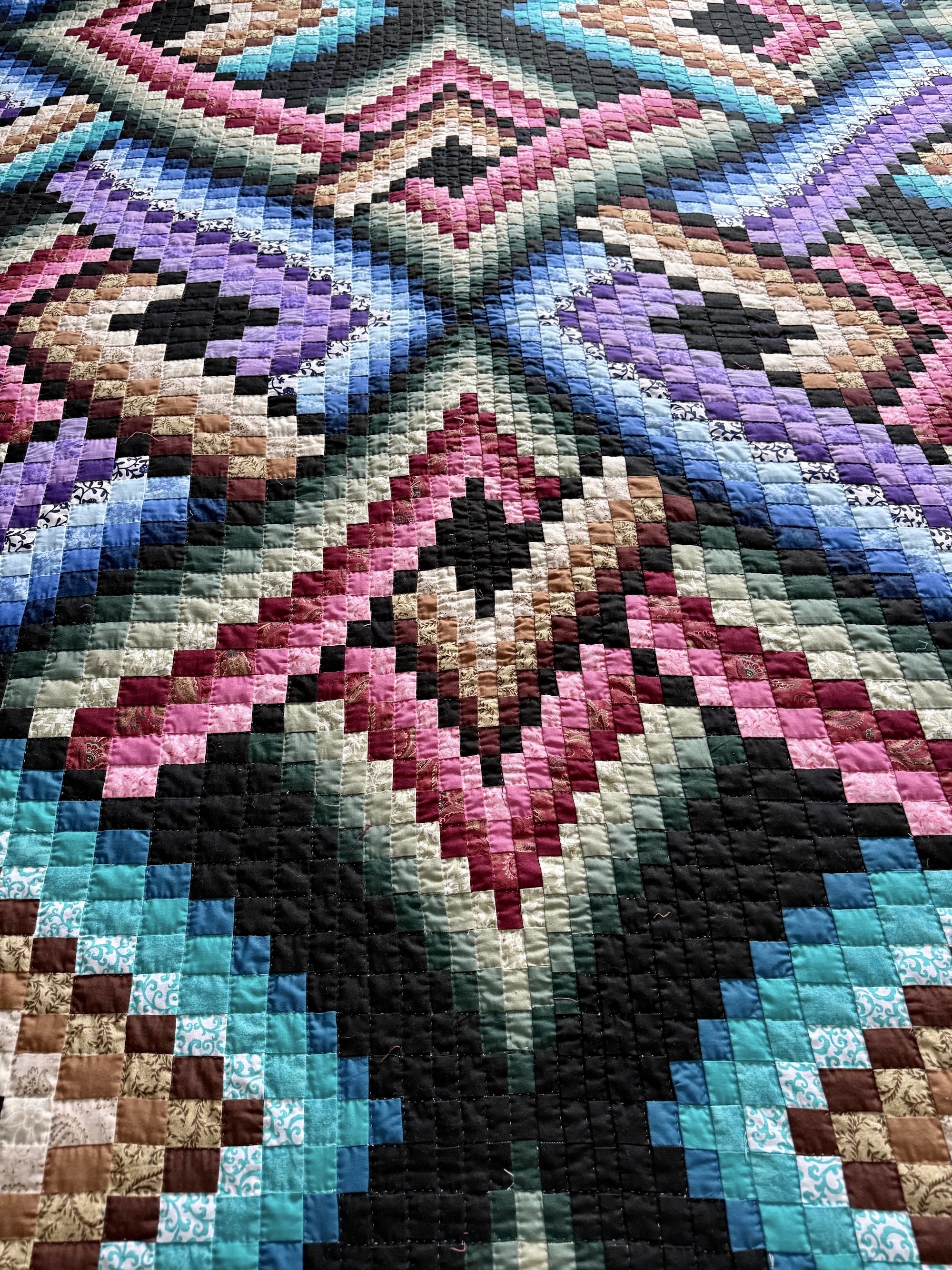 Handmade Bargello Amish Quilt for sale