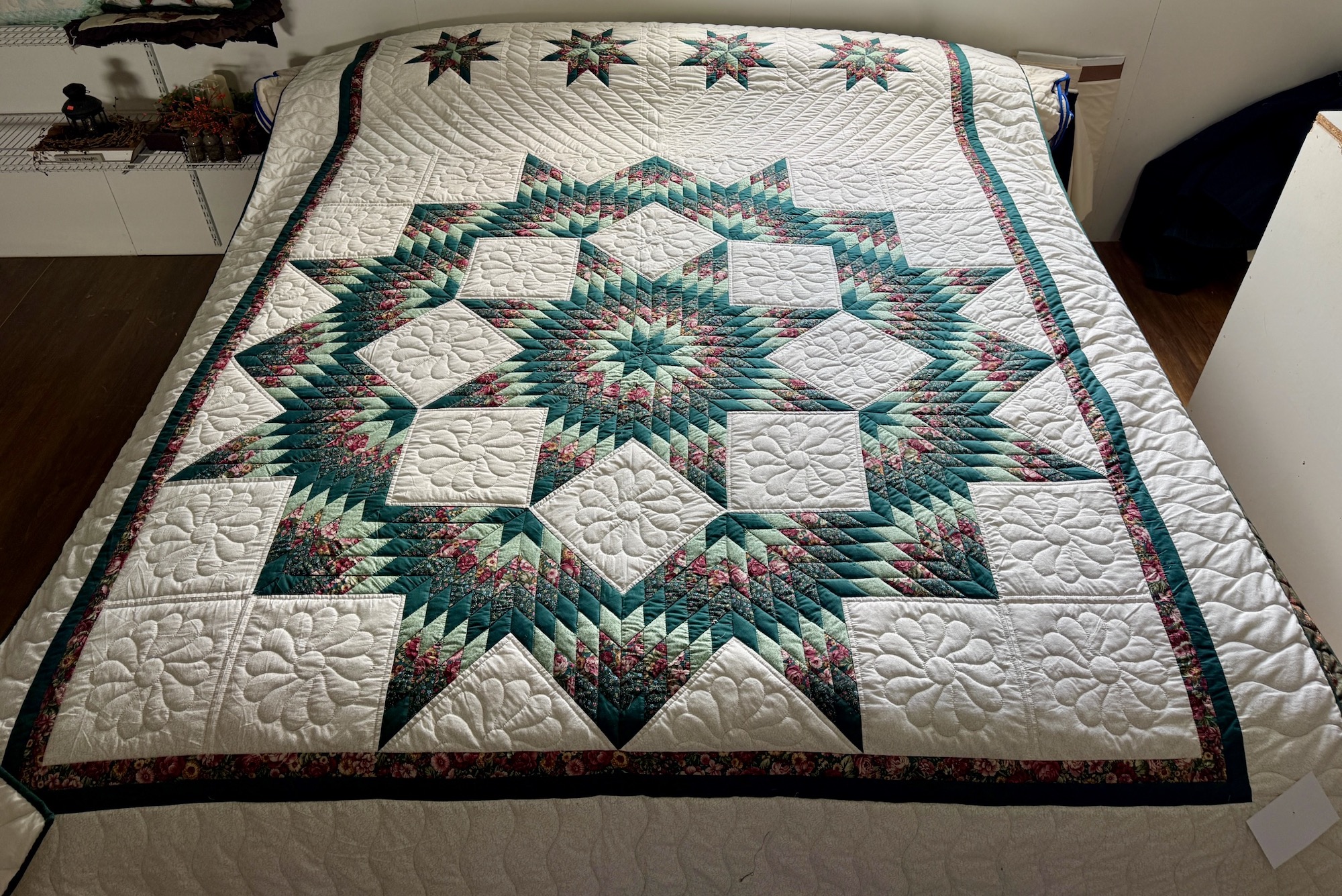Handmade Broken Star Amish Quilt for Sale