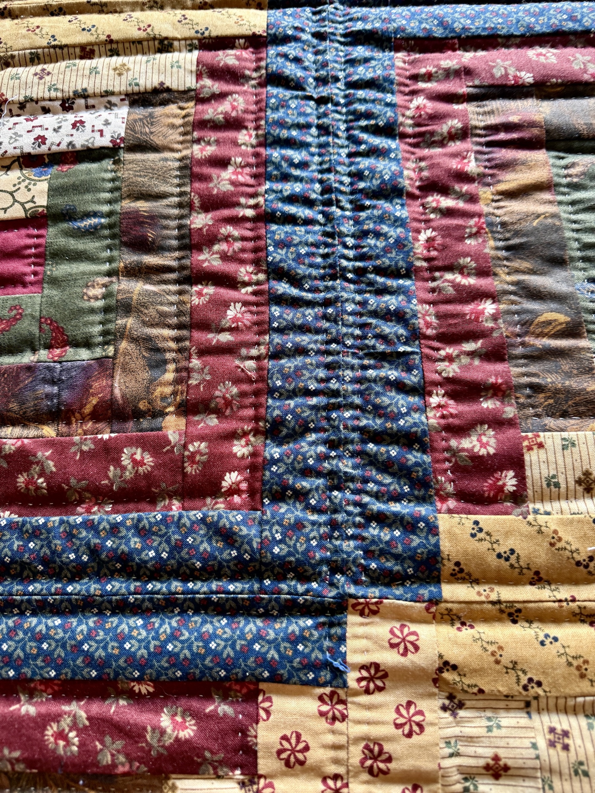 Amish quilt for sale Log Cabin Barn Raising