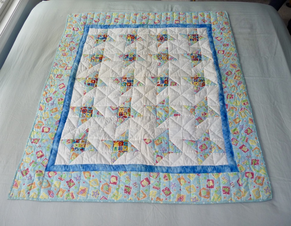 Pinwheel Amish Baby quilt for Sale