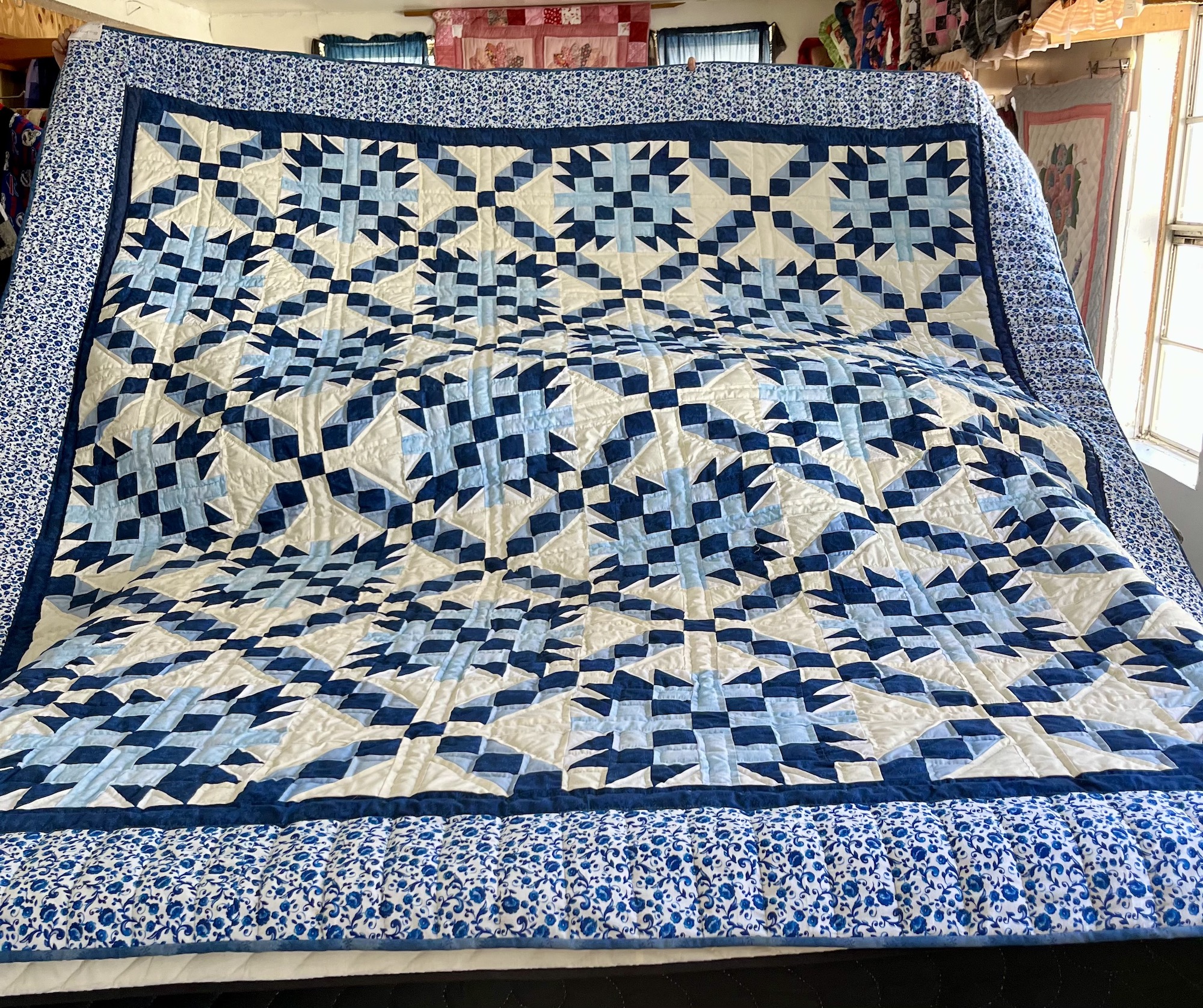 Amish patchwork quilt for sale Blueberry Pie