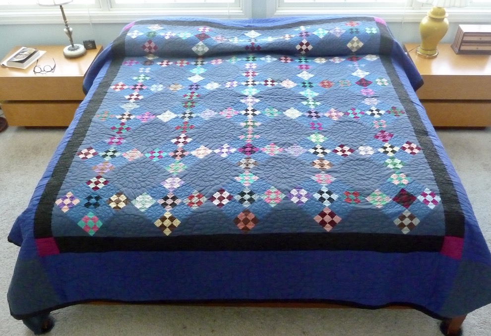 Double Nine Patch Amish Quilt for Sale