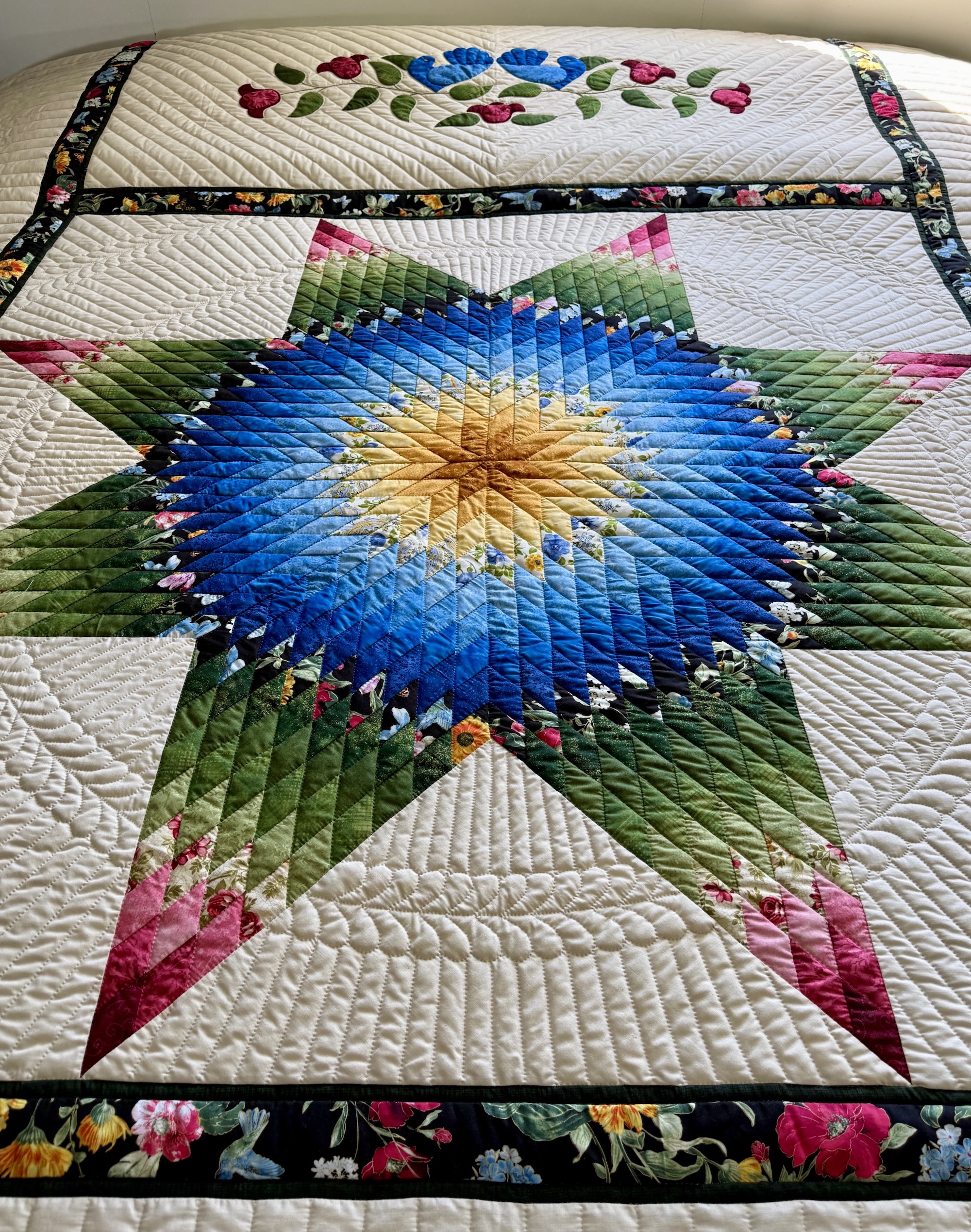 Radiant Star Amish Quilt for sale