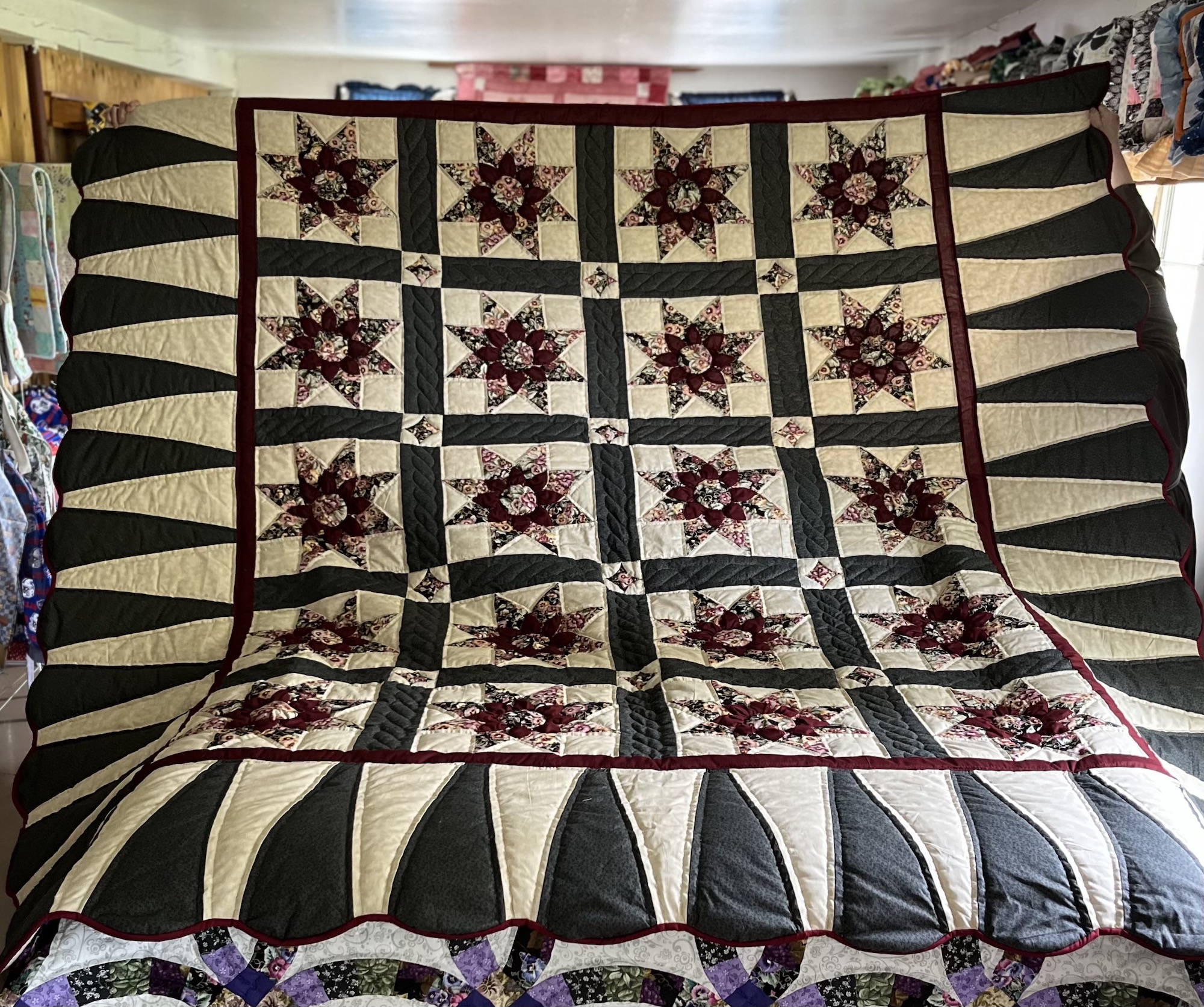 Amish quilt for sale Star Dahlia
