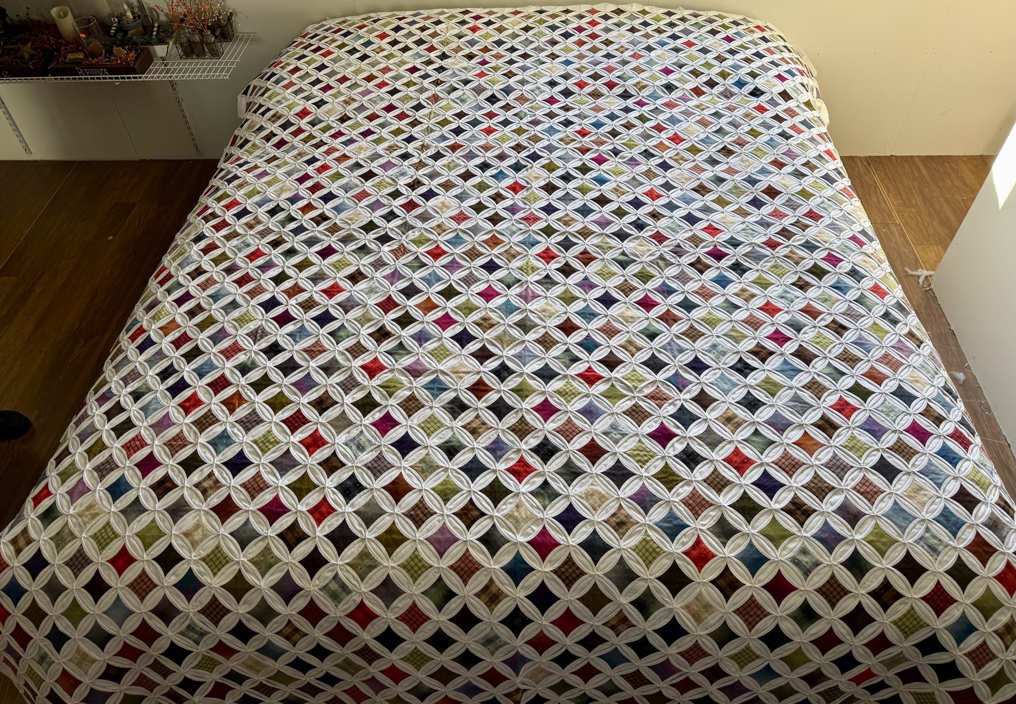 Cathedral Windows Amish quilt for sale