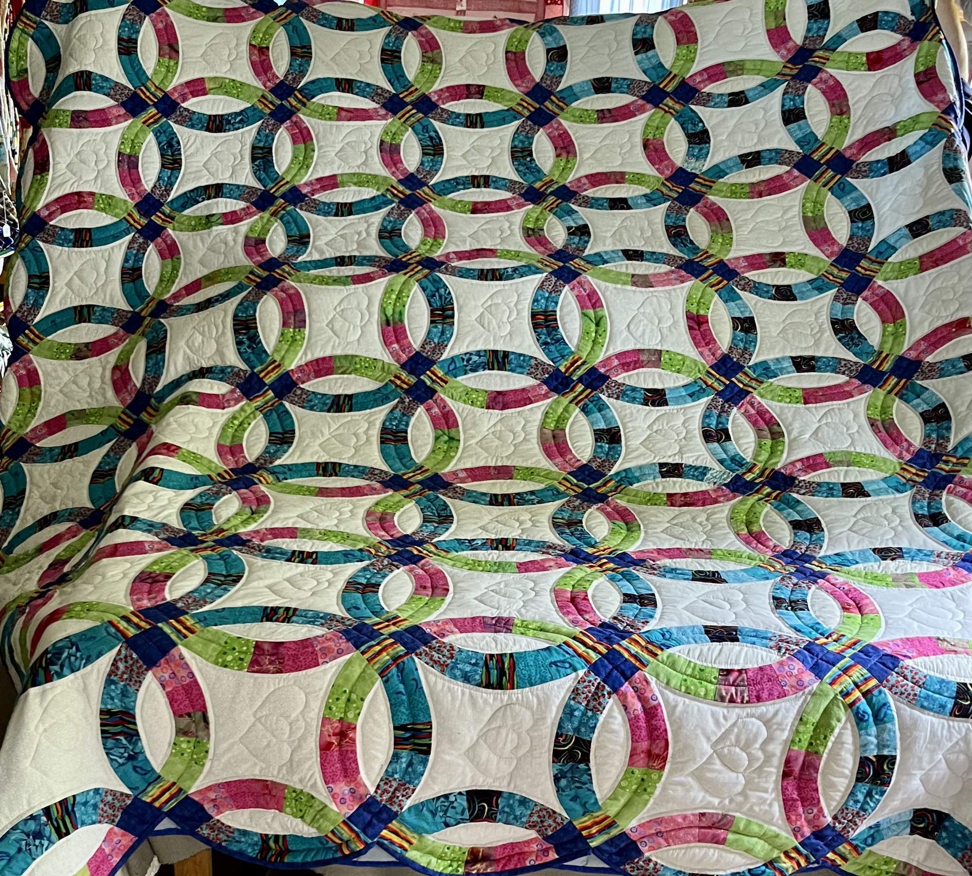 Double Wedding Ring Amish quilt pattern