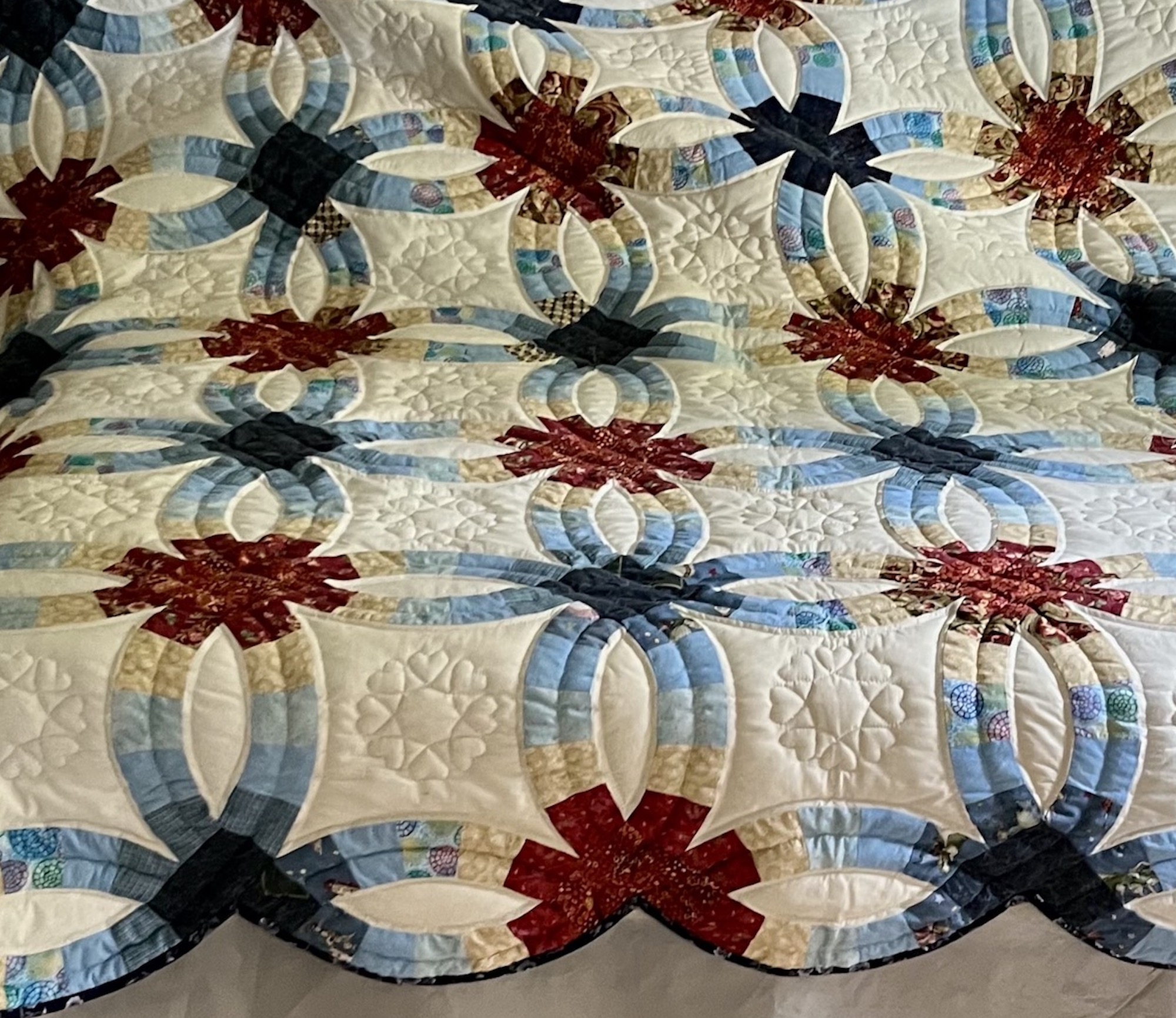 Double Wedding Ring Amish quilts for sale