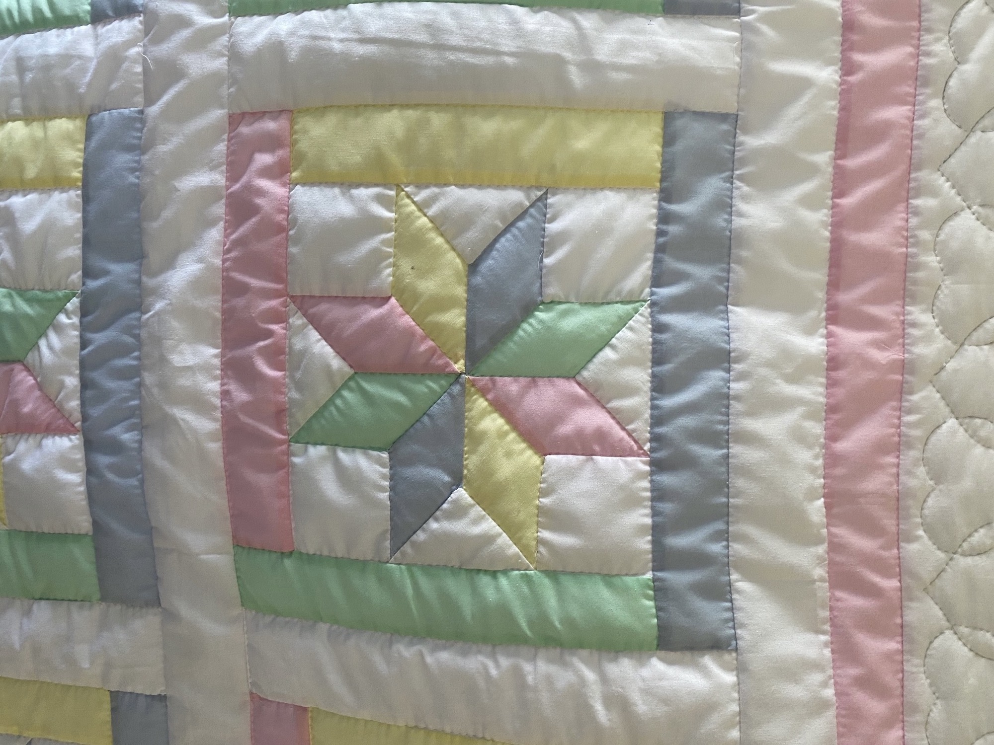 Amish Star crib quilt for sale