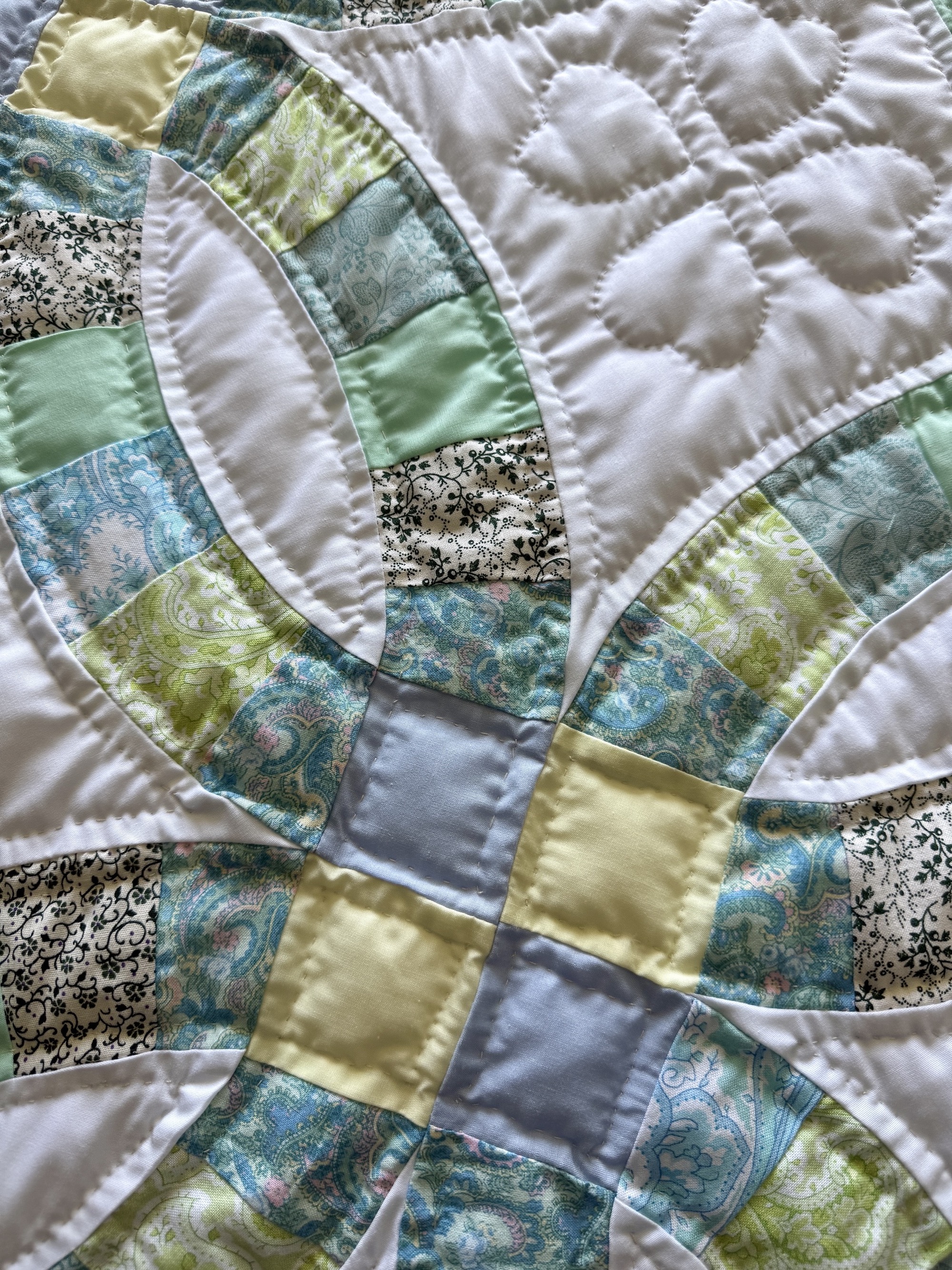 Double Wedding Ring Infant quilt for sale